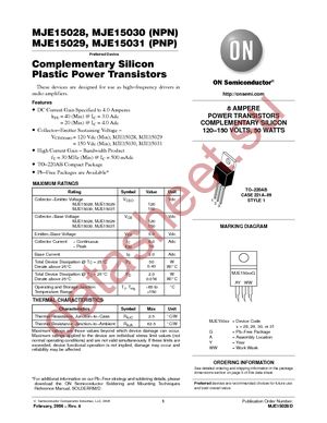 MJE15028 datasheet  